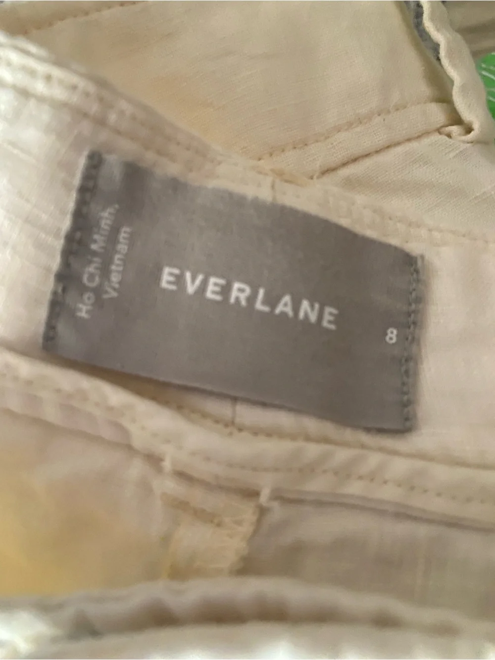 Everlane Cream Linen Pants
